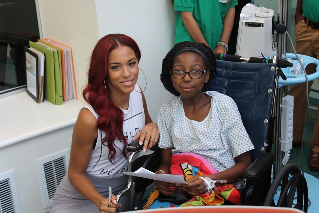 Natalie La Rose Visits Patients At Seacrest Studios Atlanta