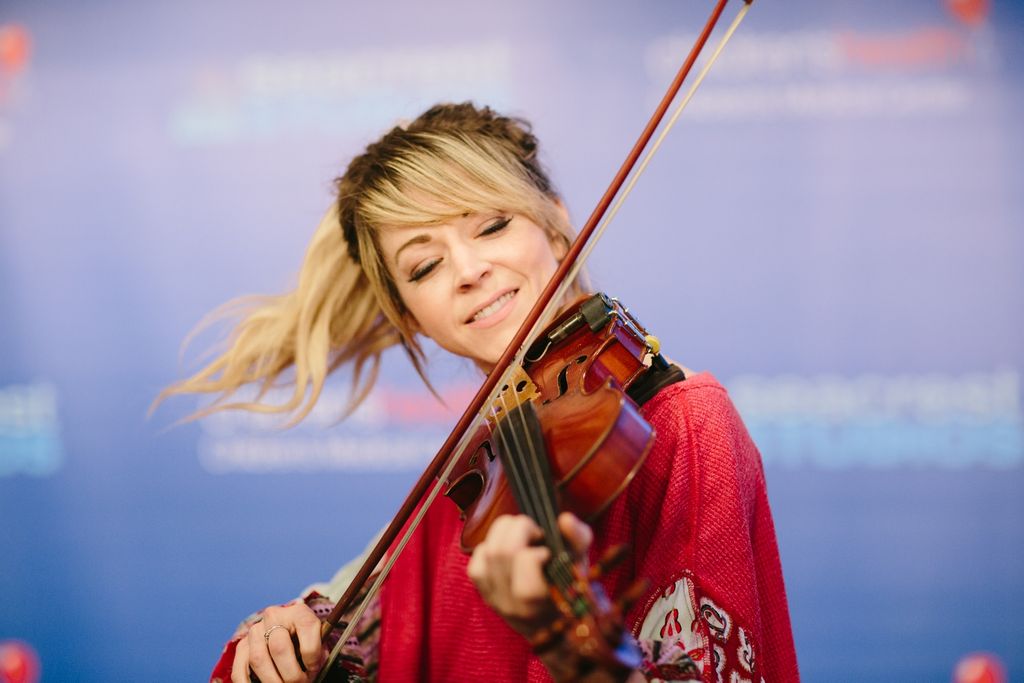 Lindsey Stirling jams in Seacrest Studios