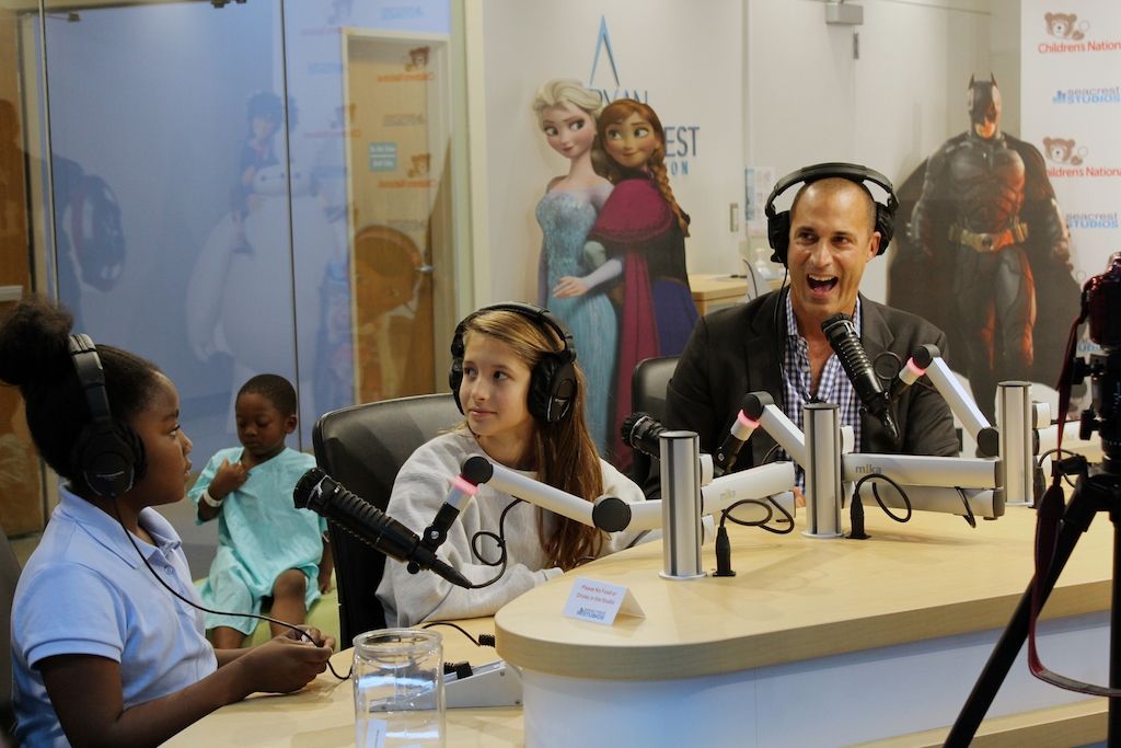 Nigel Barker Is Interviewed By Patients At Seacrest Studios In Washington, D.C.