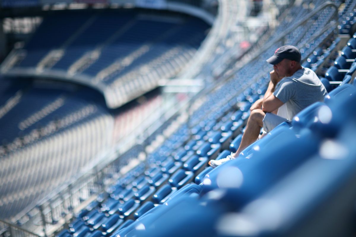 in the stands in the stands