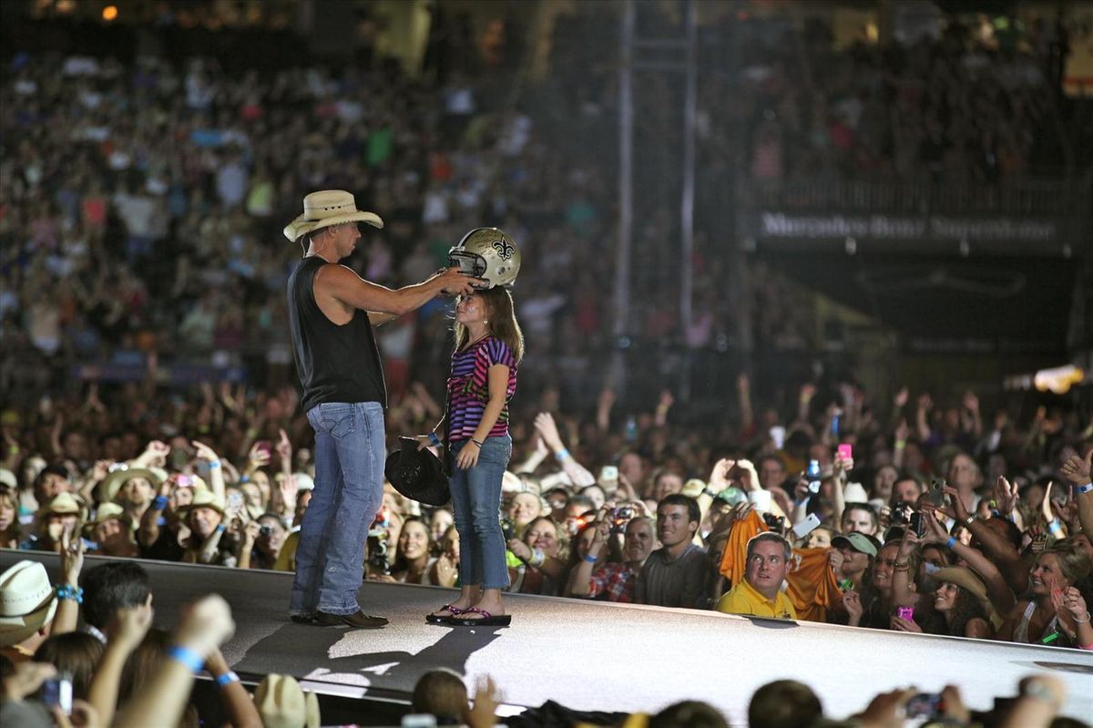 KC with Saints fan KC with Saints fan