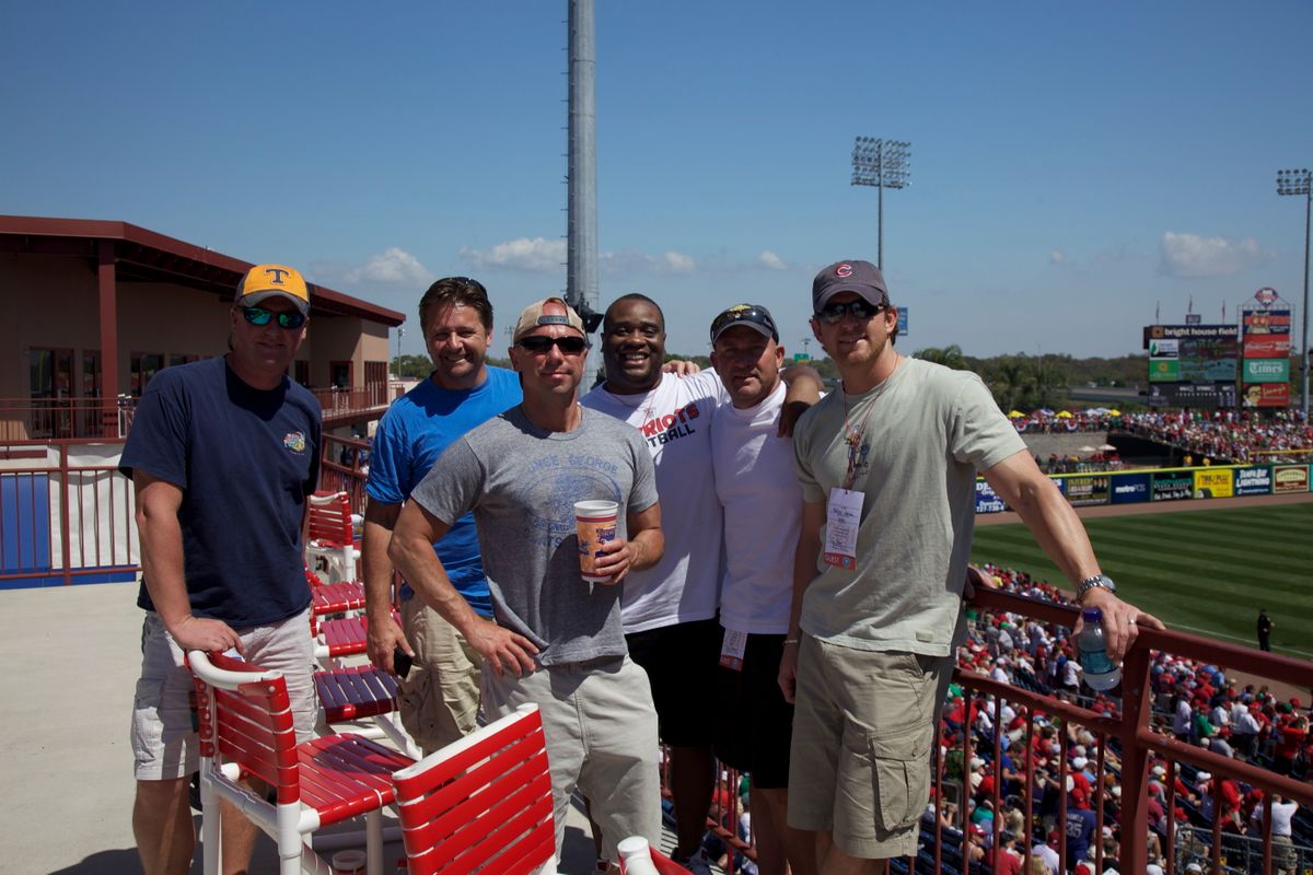 at the game at the game