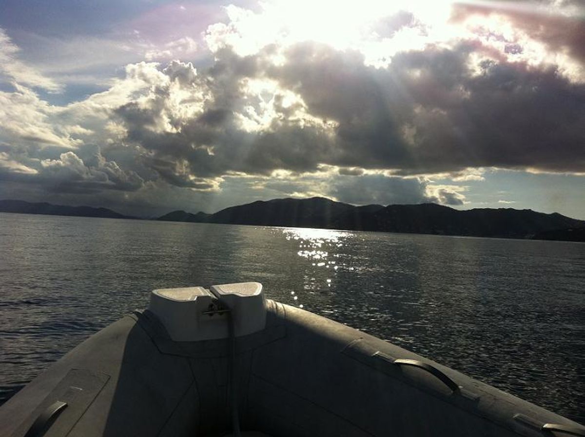 front of the boat front of the boat