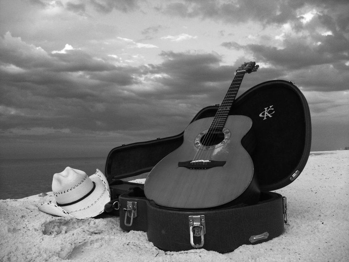 guitar on the beach guitar on the beach