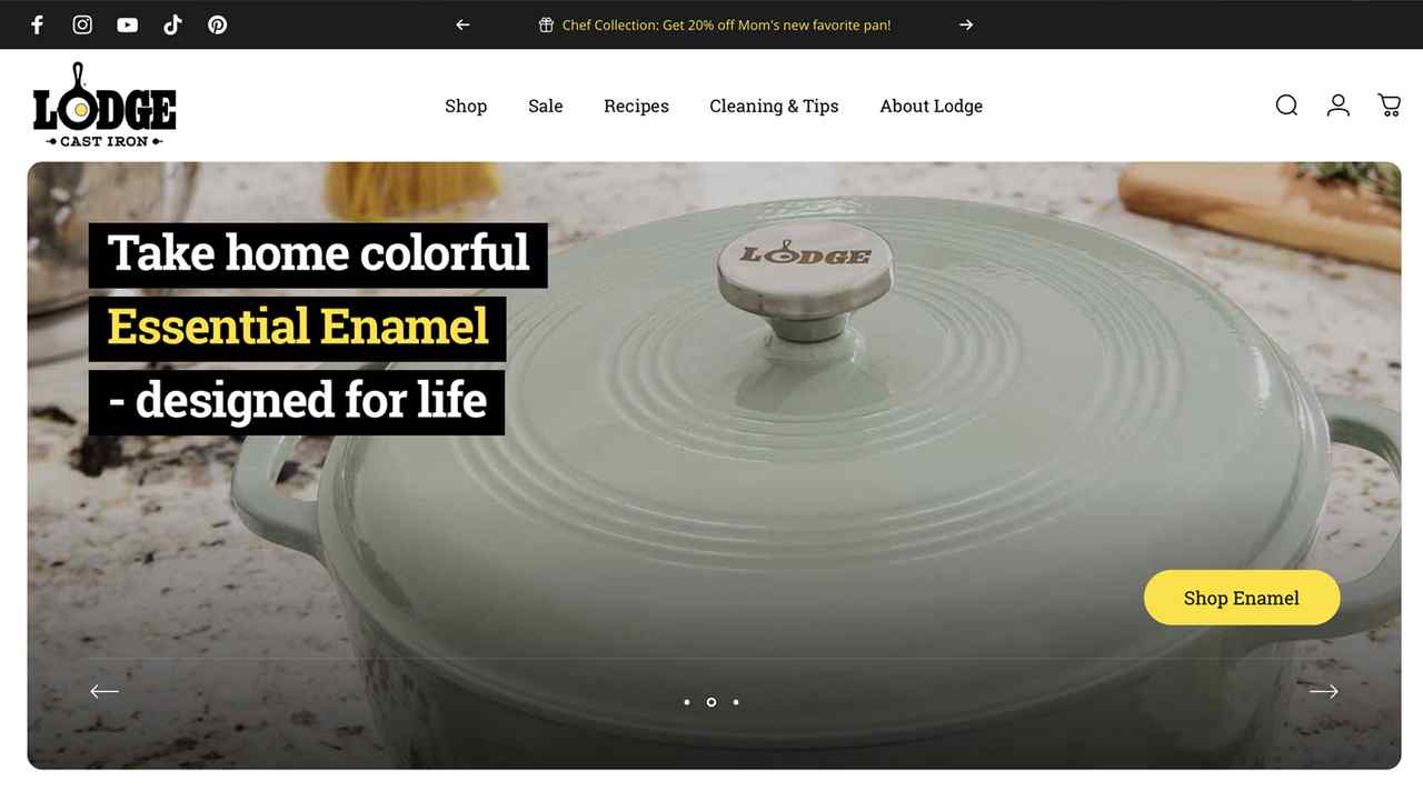 Lodge Cast Iron Unveils a Stunning New Website Experience, Blending Tradition with Modern eCommerce