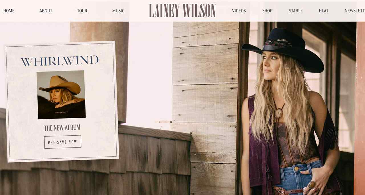 BubbleUp Launches New Website for Country Music Star Lainey Wilson