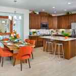Large kitchen with breakfast bar