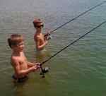 Roy Crush and Dominic West Galveston Bayredfish