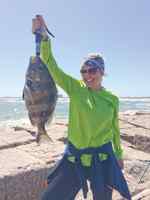 Molly Lasater Port Aransas South Jetty20.5&quot; 10 lb sheepshead, caught on freshly dead shrimp