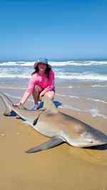Emily Elizabeth Davis PINS - 6'4" bull shark, surf fishing