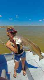 Brandi Finley Mouth of the Brazos, Surfside - 37" bull red
