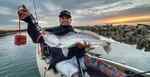 Jonathan Saldivar 26.5" 6.5 lb trout CPR, caught on Kwiggler ball tail shad
