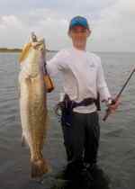 Carson Montgomery Port O'Connor - 27.5" 6.5 lb trout CPR, caught on a top water
