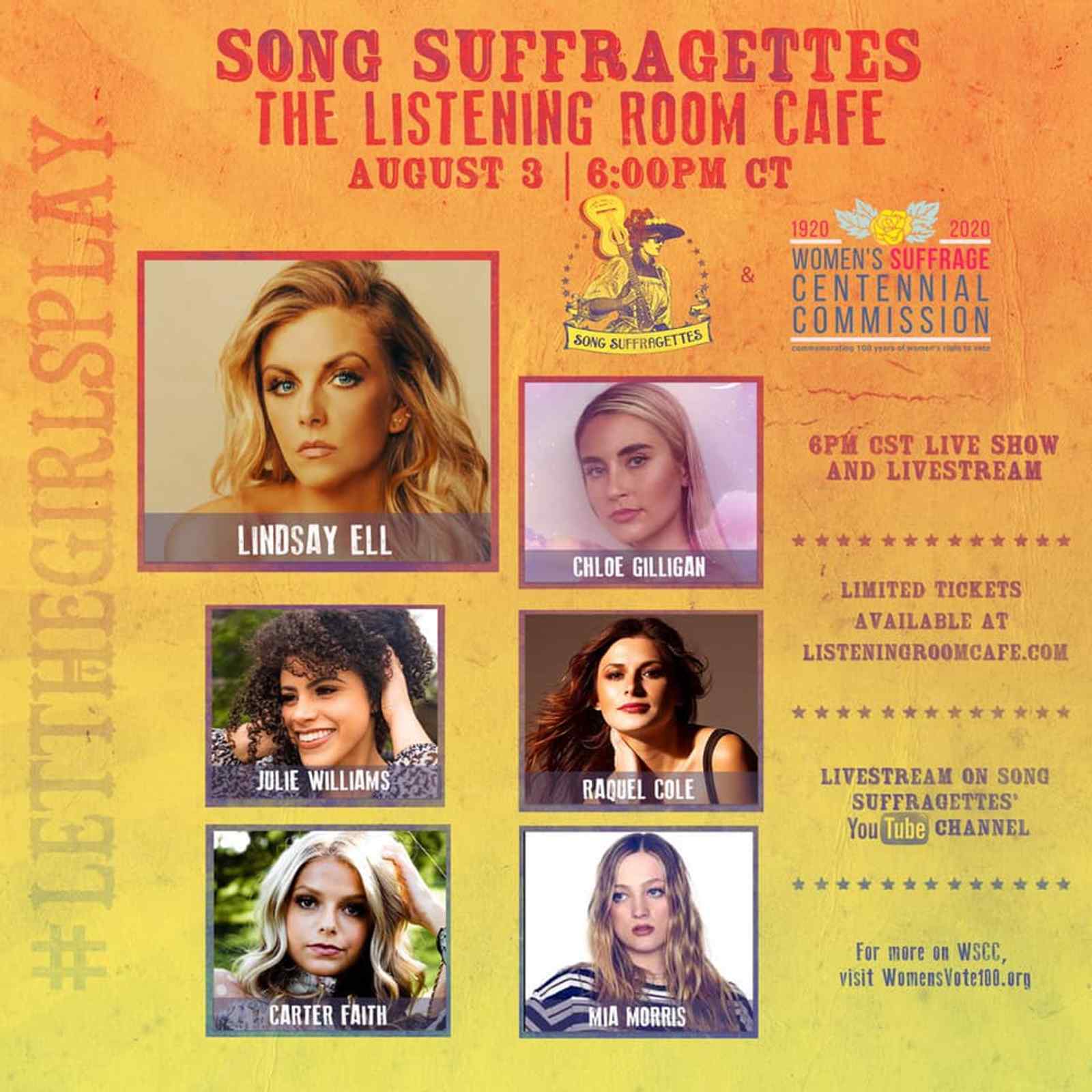 Song Suffragettes: The Listening Room Cafe with Lindsay Ell