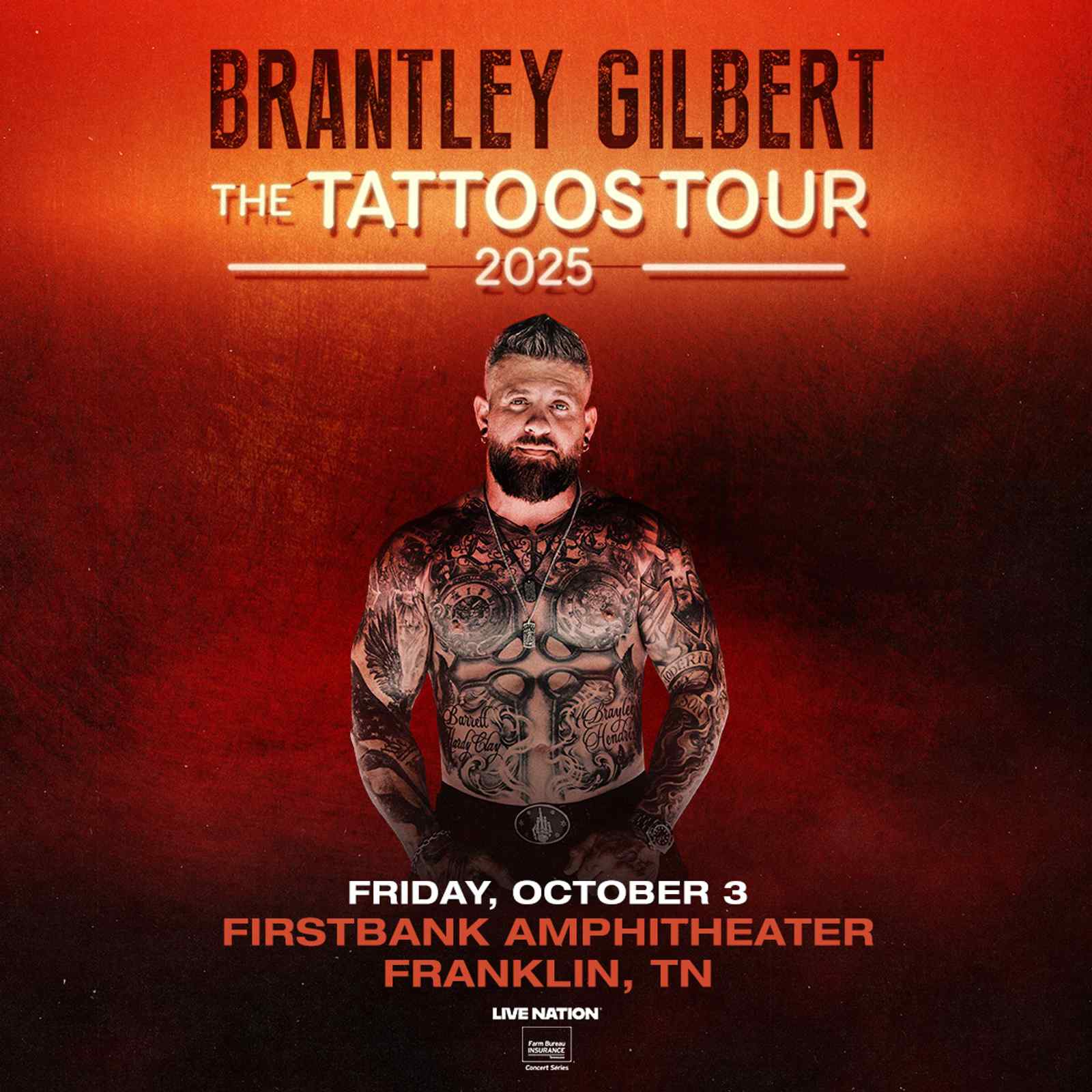 Brantley Gilbert The Tattoos Tour 2025
