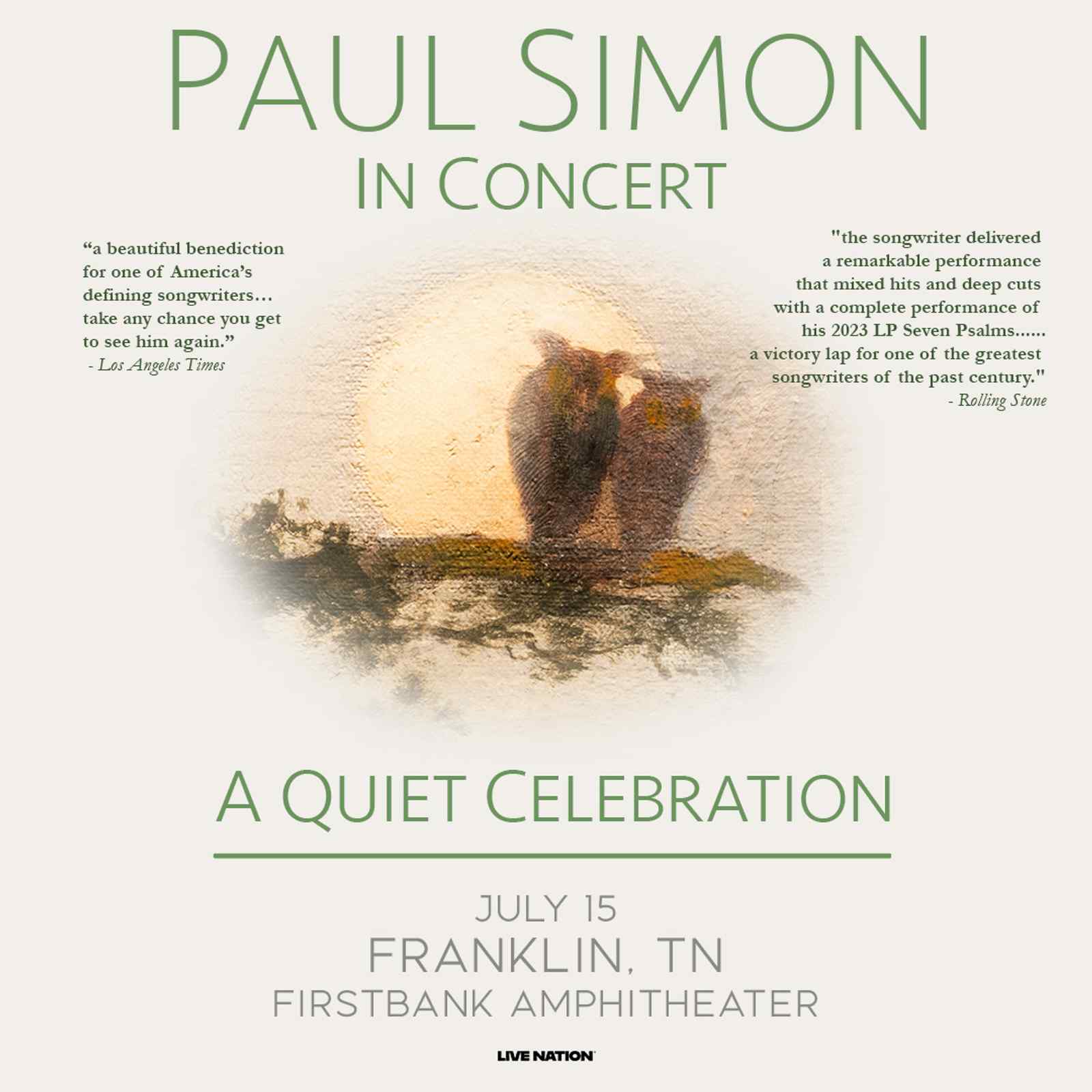 Paul Simon In Concert A Quiet Celebration Tour