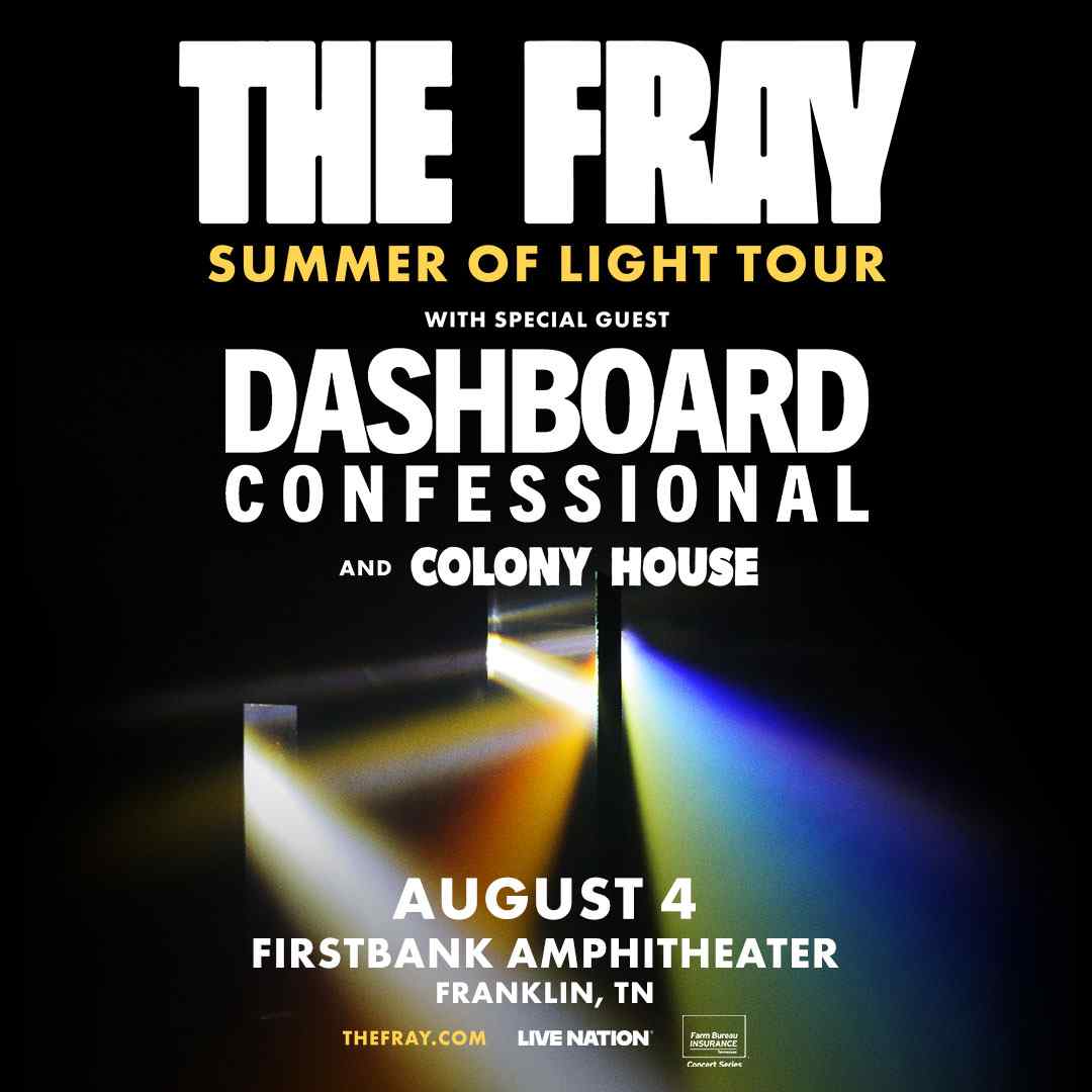 The Fray - Summer of Light Tour with special guest Dashboard Confessional, Colony House & More