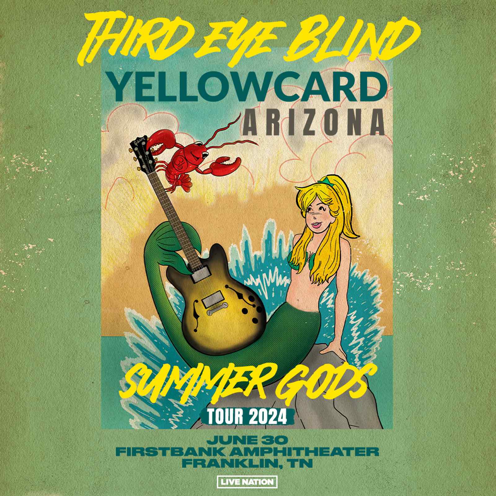 Third Eye Blind Summer Gods Tour 2024 with special guests Yellowcard & A R I Z O N A - 6:30 PM