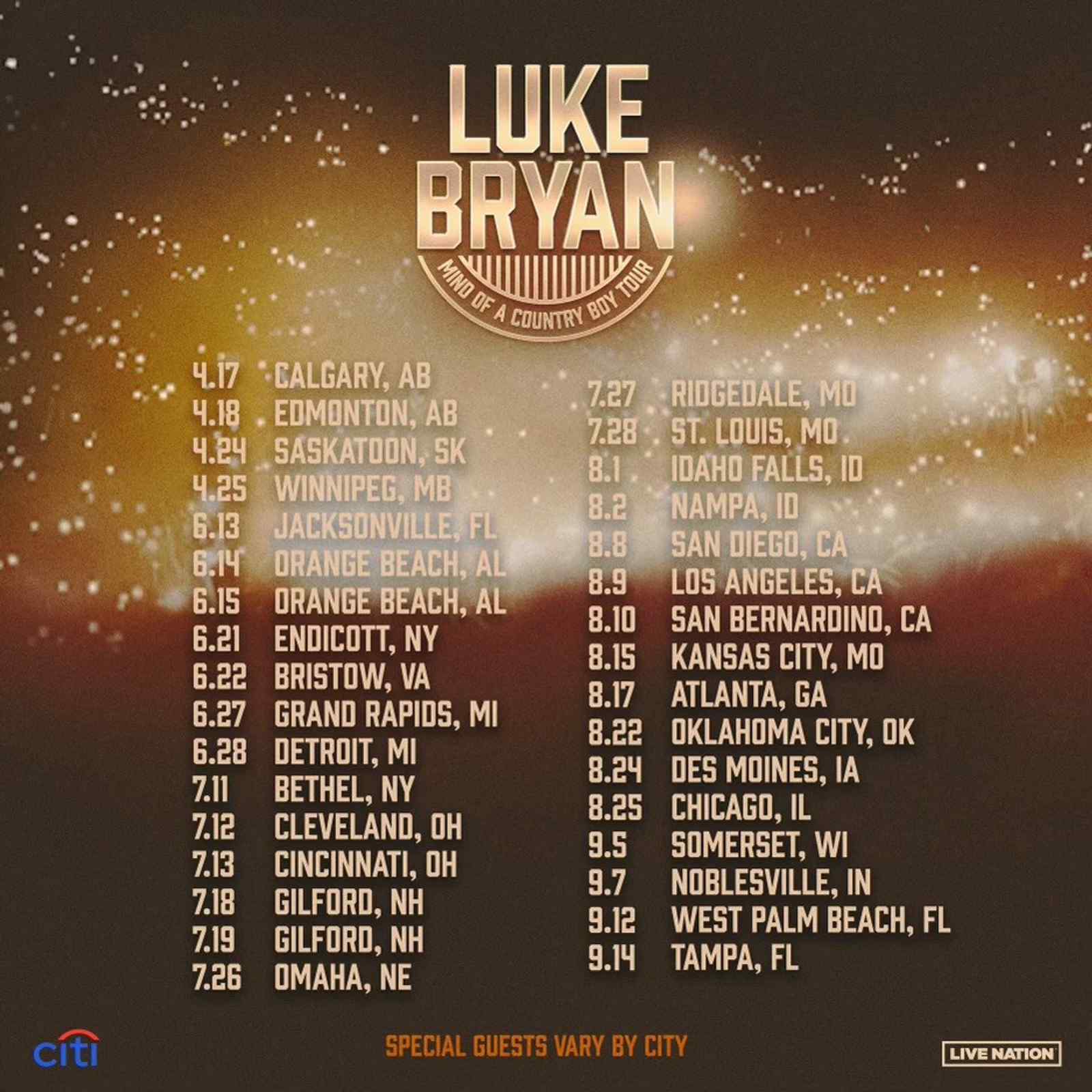 Luke Bryan Announces “Mind Of A Country Boy Tour”