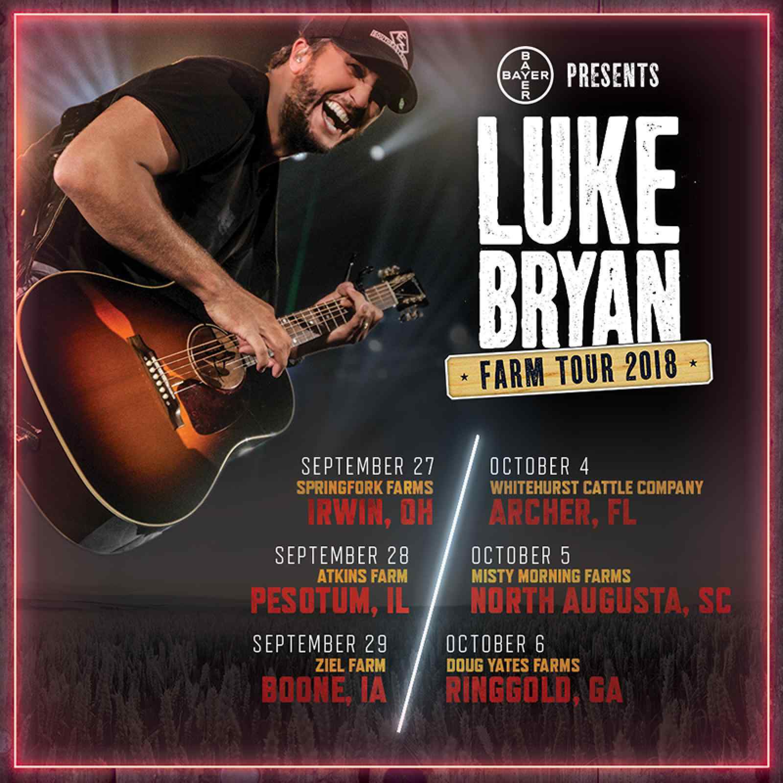 Luke Bryan Farm Tour 2018 - Just Announced!