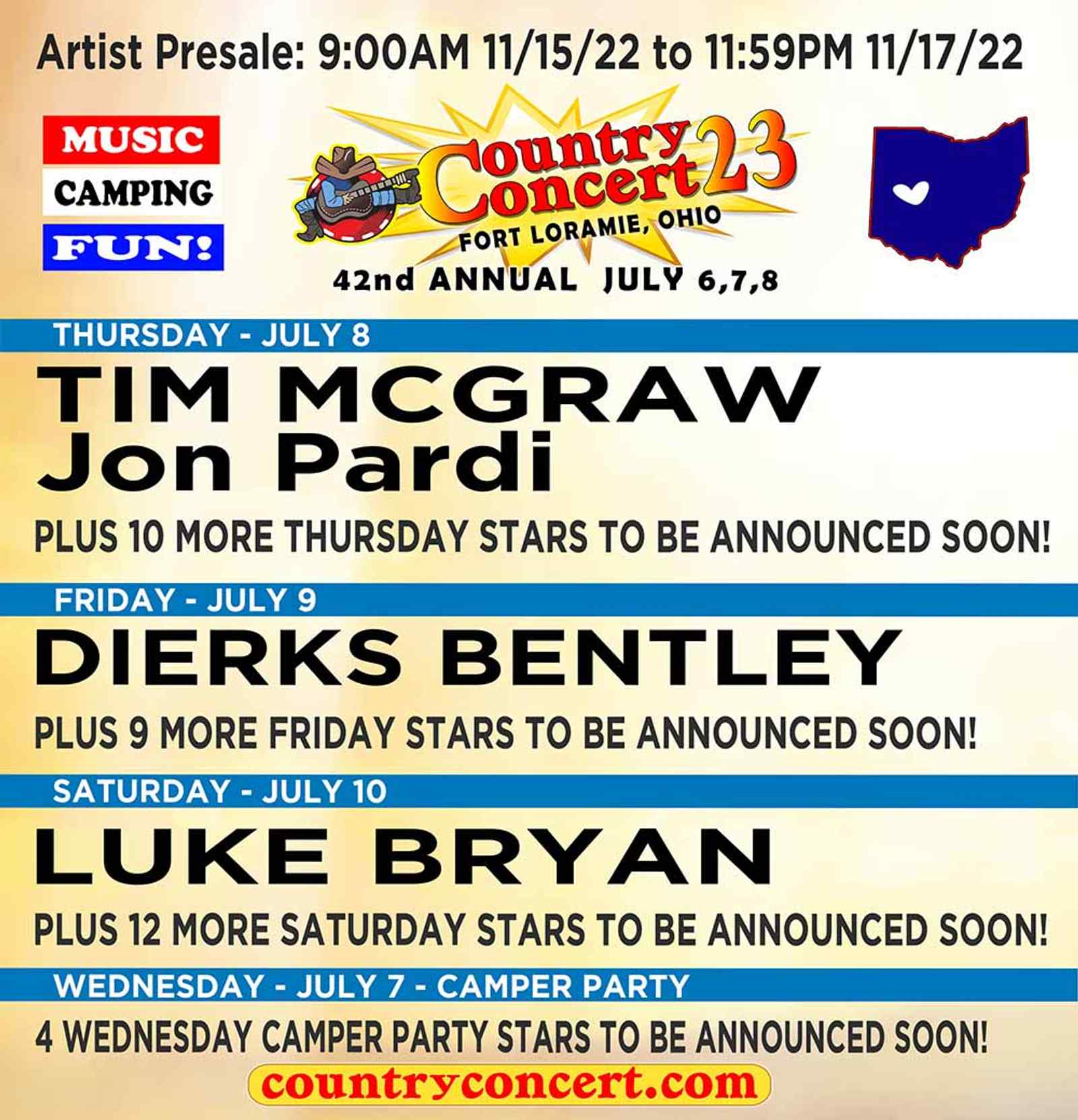 Country Concert 2023 Advance Sale