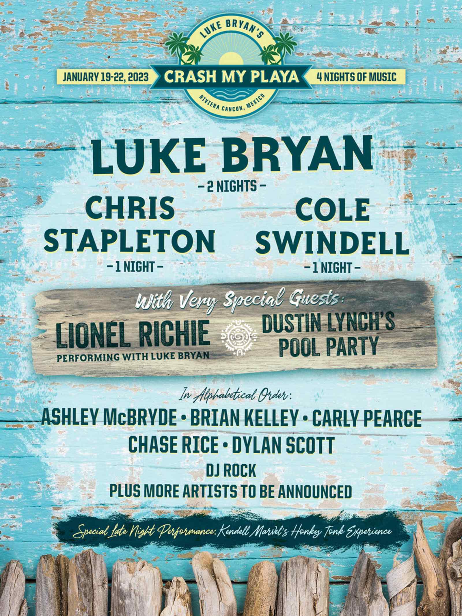 Luke Bryan’s ‘Crash My Playa’ Set for January 19-22, 2023