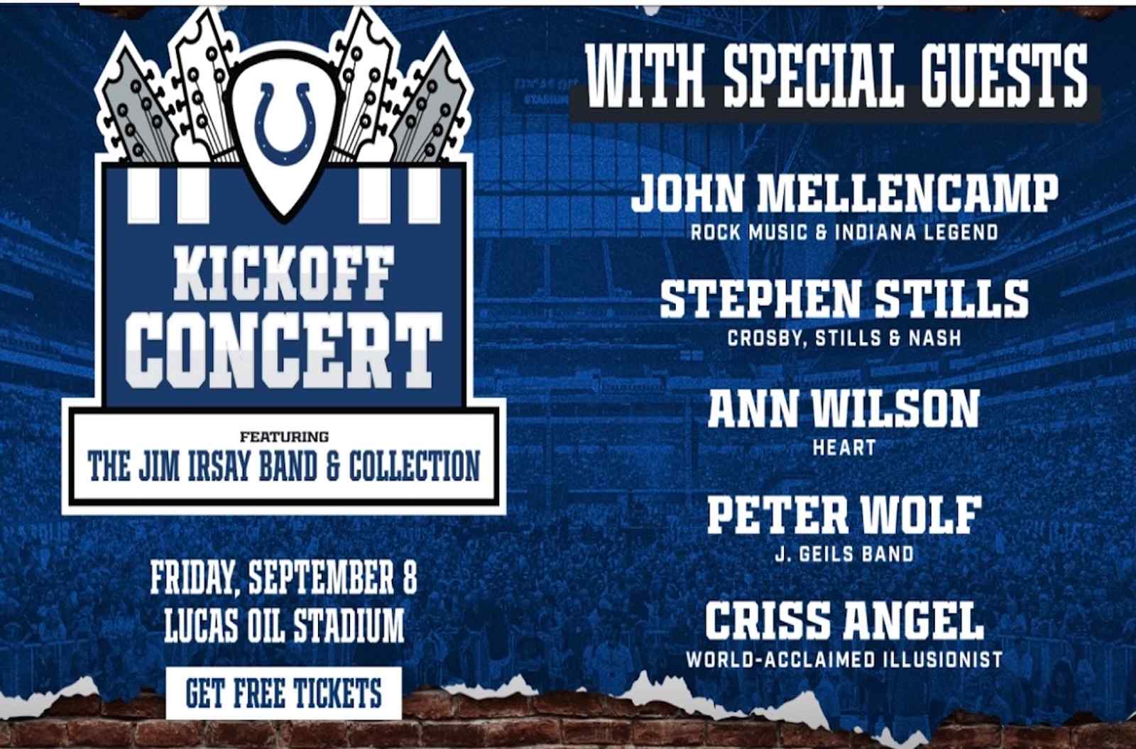 John Mellencamp To Make Special Performance At 2023 Colts Kickoff Concert