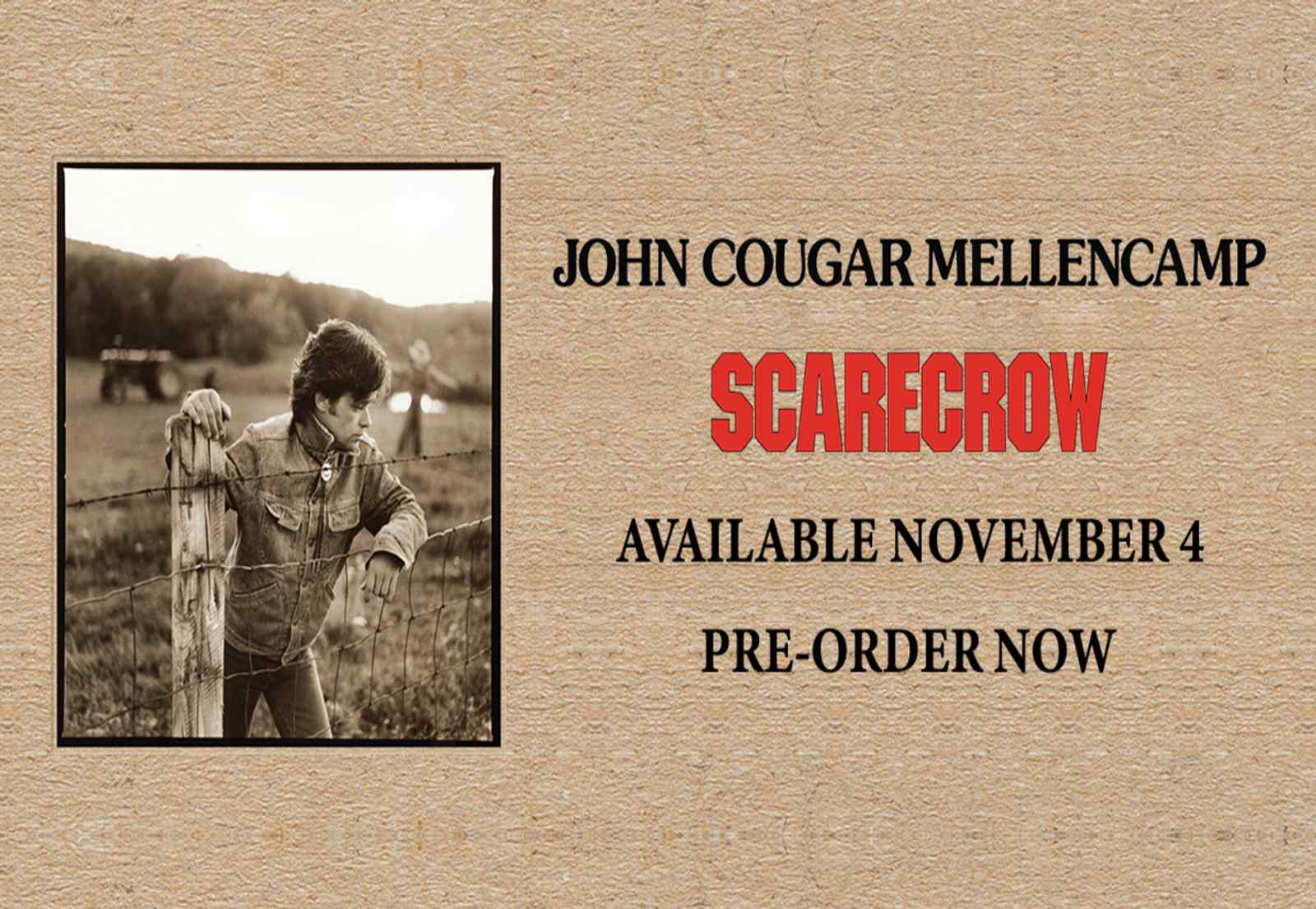 John Mellencamp To Reissue "Scarecrow" - "Scarecrow Deluxe" Out November 4th