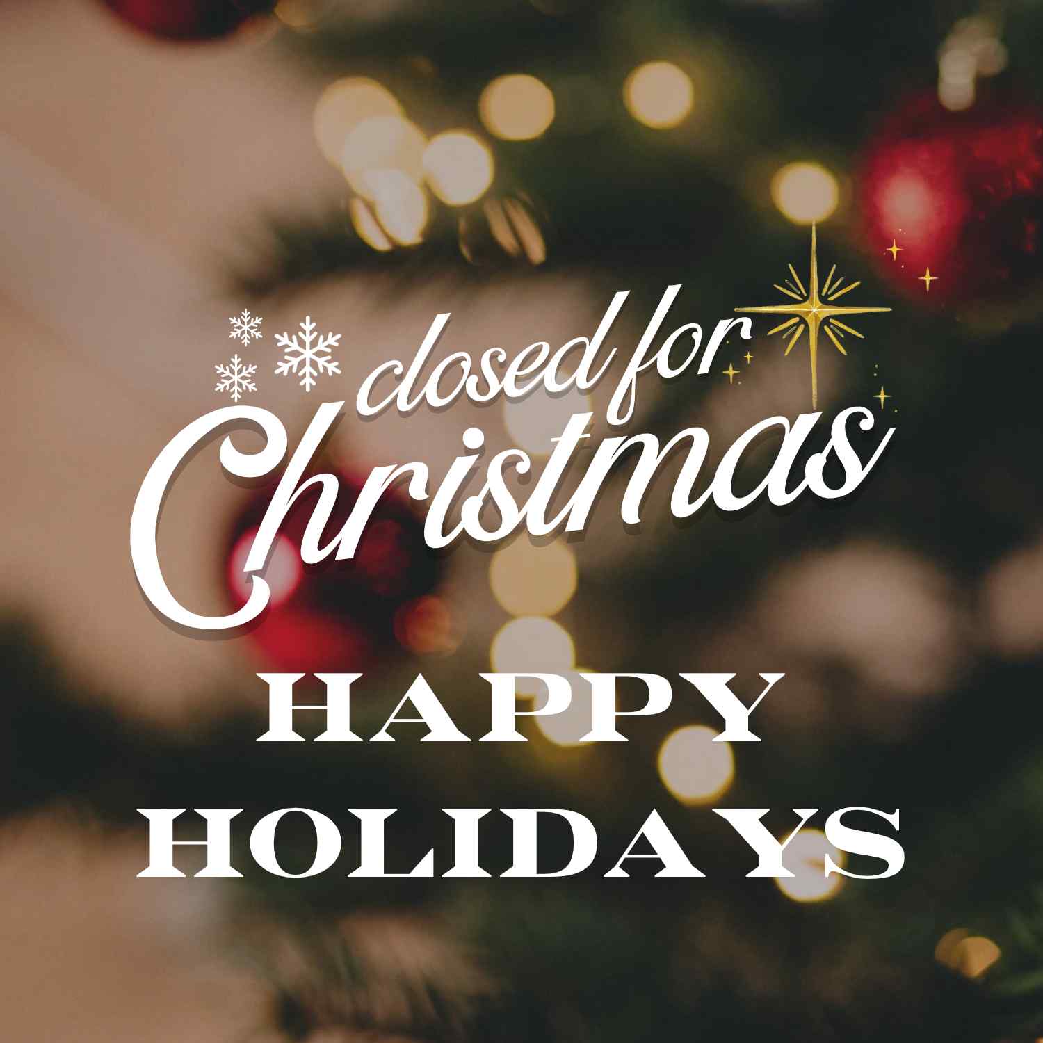 Closed for Christmas