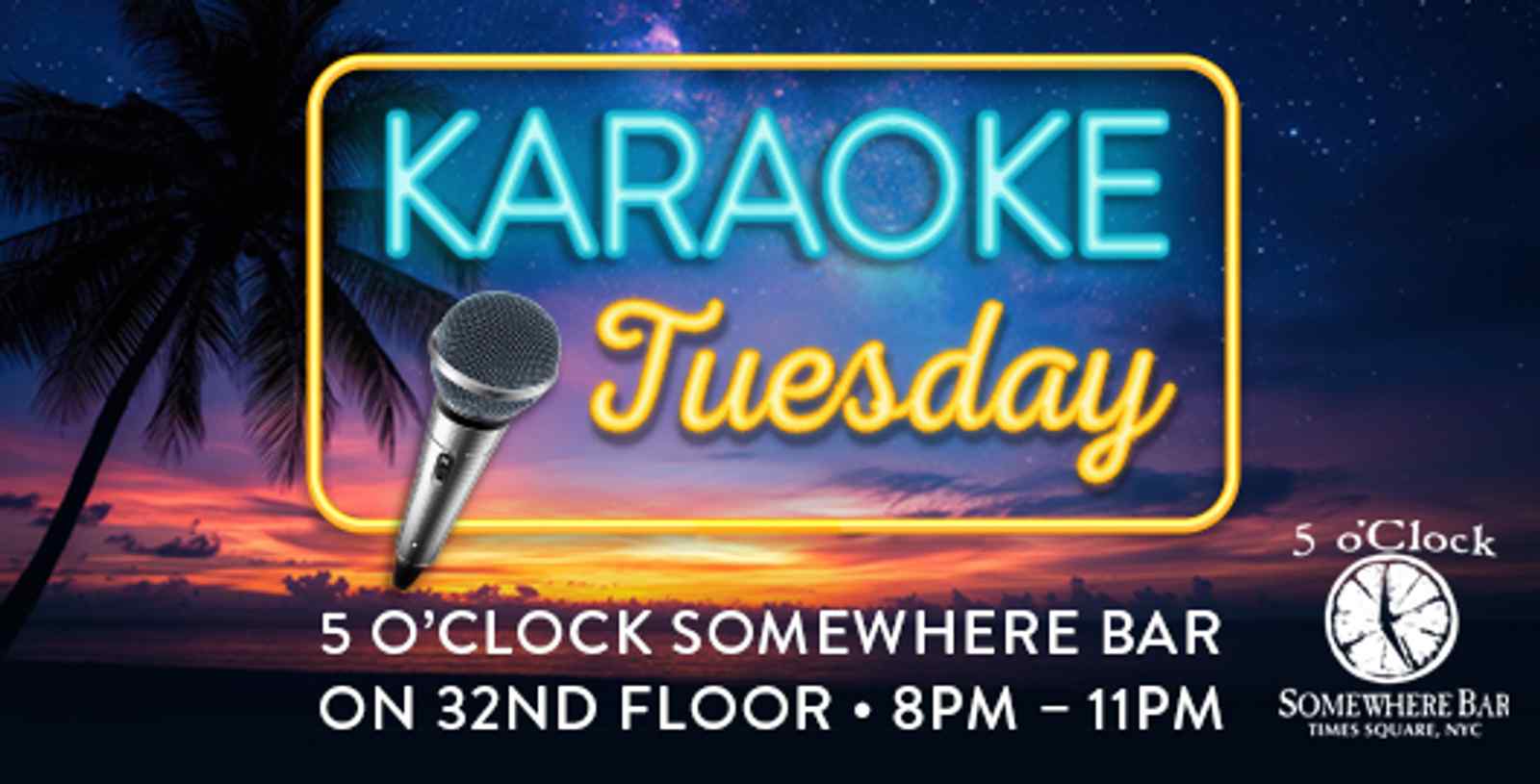 8:00pm - 11:00pm : Karaoke Tuesday