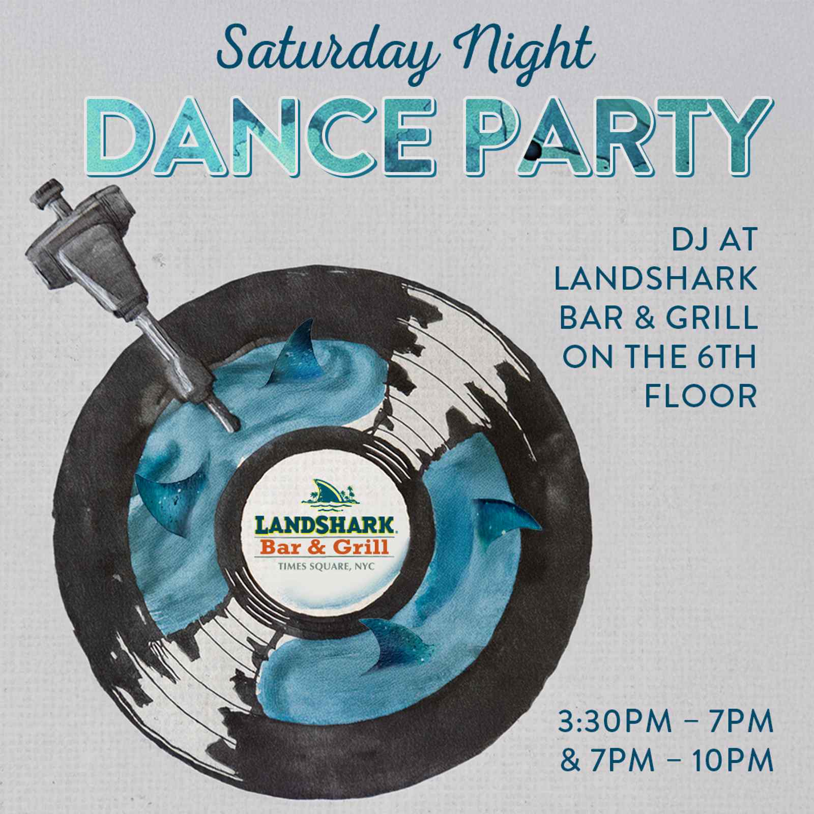 3:30 PM - 7 PM  &  7 PM - 10 PM: Saturday Night Dance Party