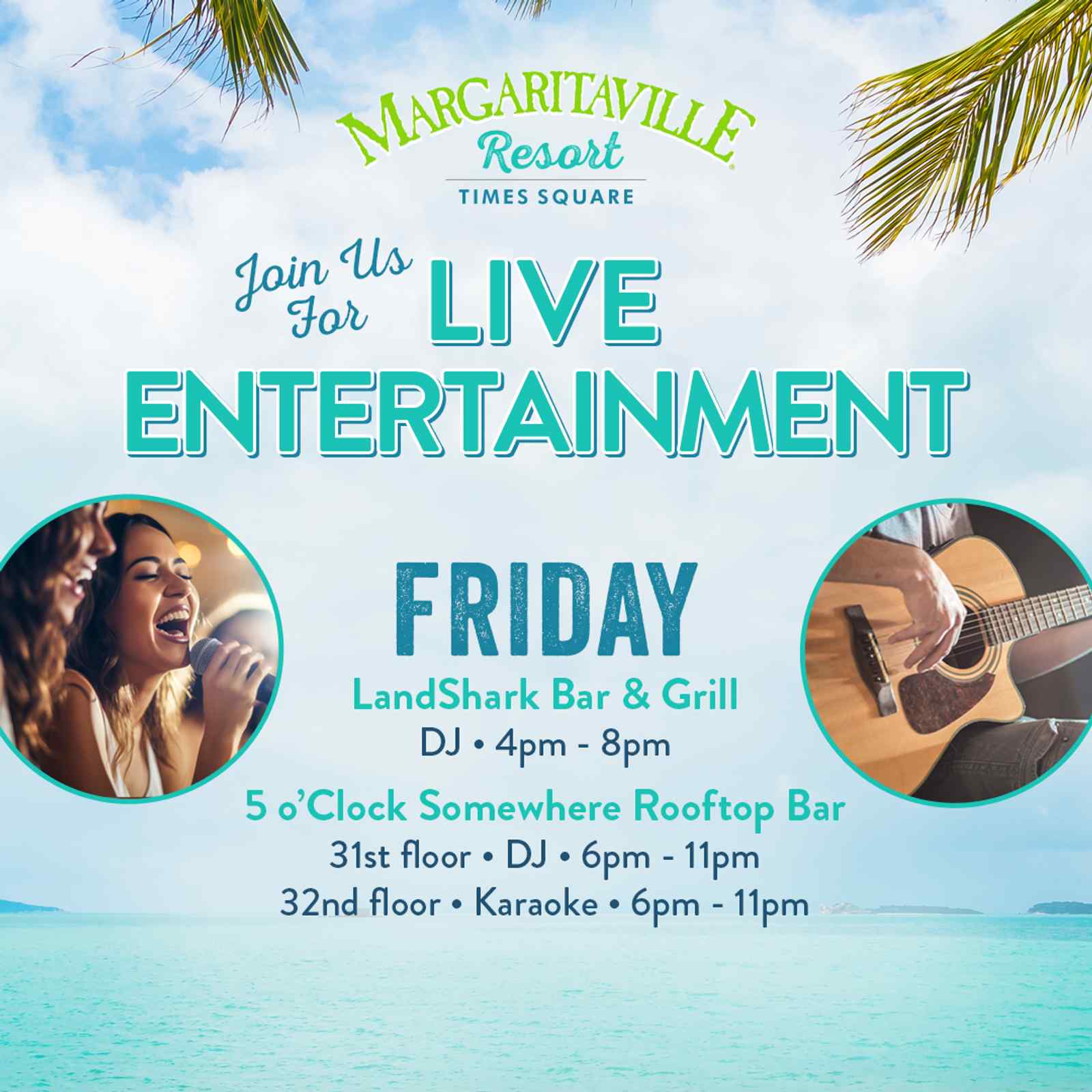 6:00 PM-11:00 PM: Live Entertainment