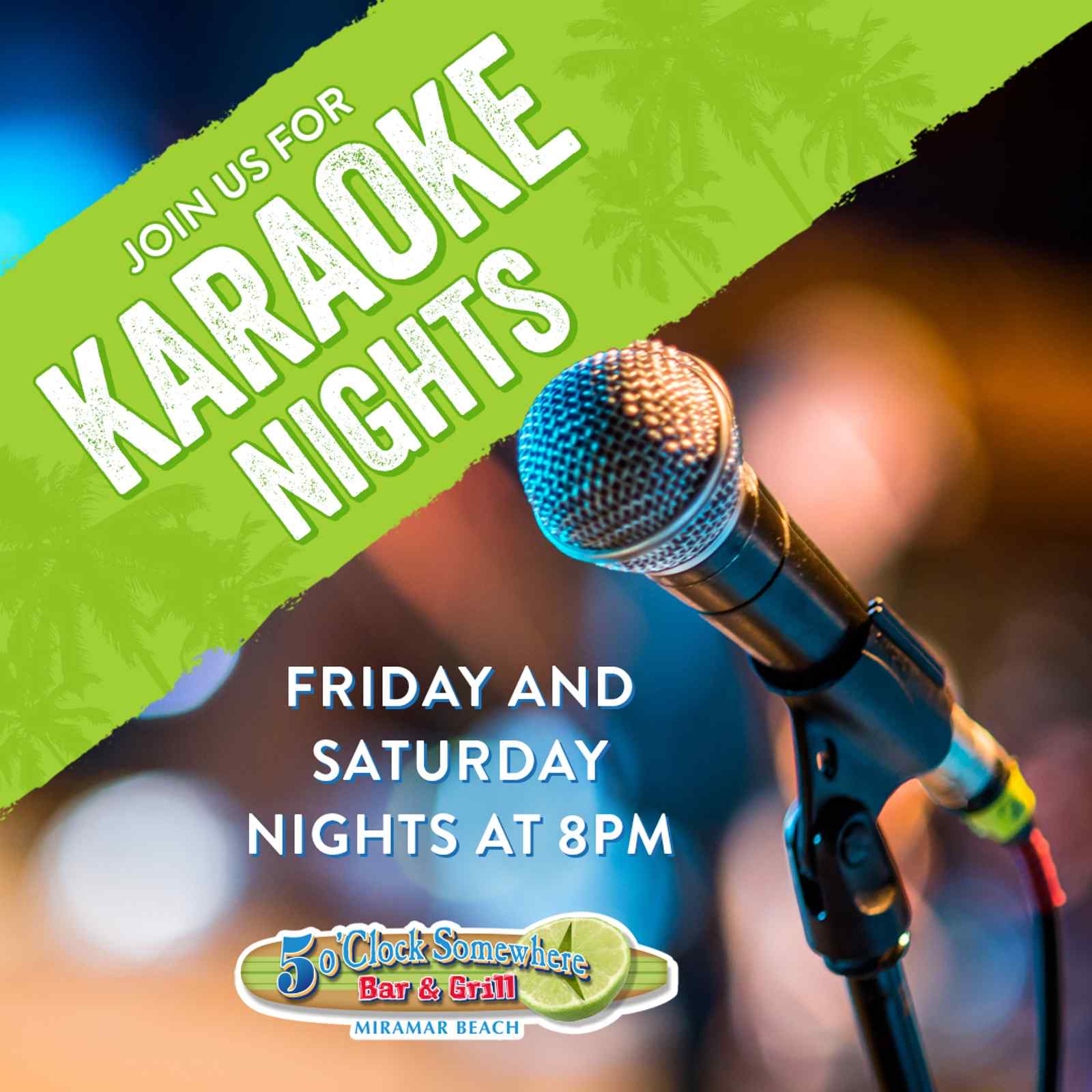 9:00pm : Karaoke