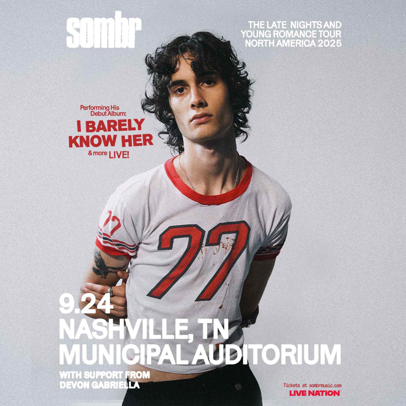 sombr -The Late Night and Young Romance Tour