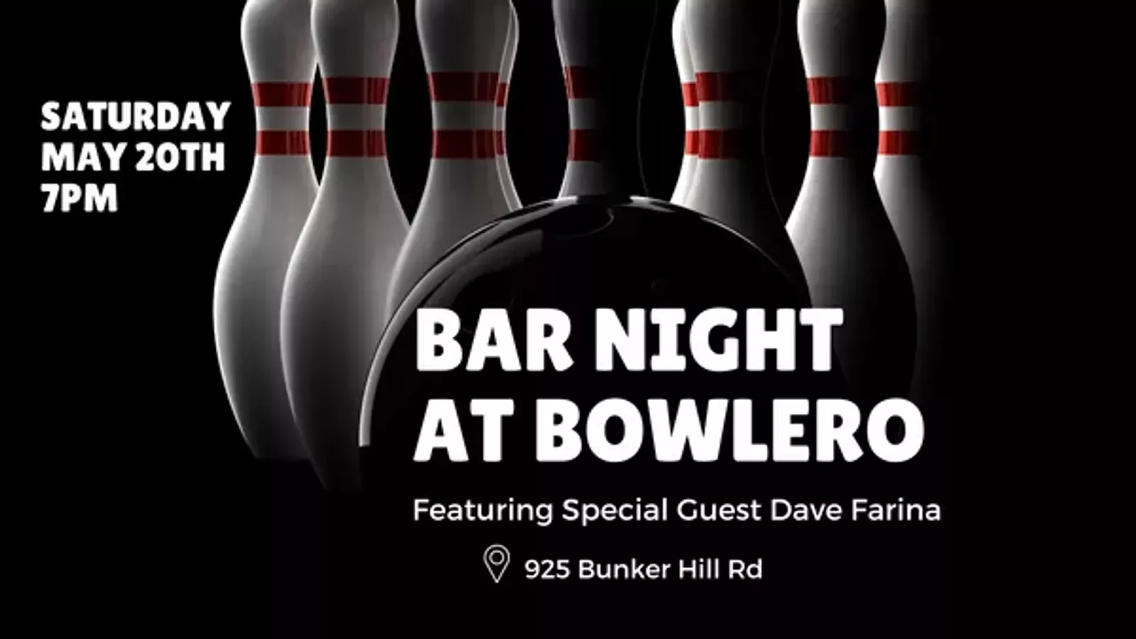 May Bar Night w/ Dave Farina : Bowlero May 20 2023