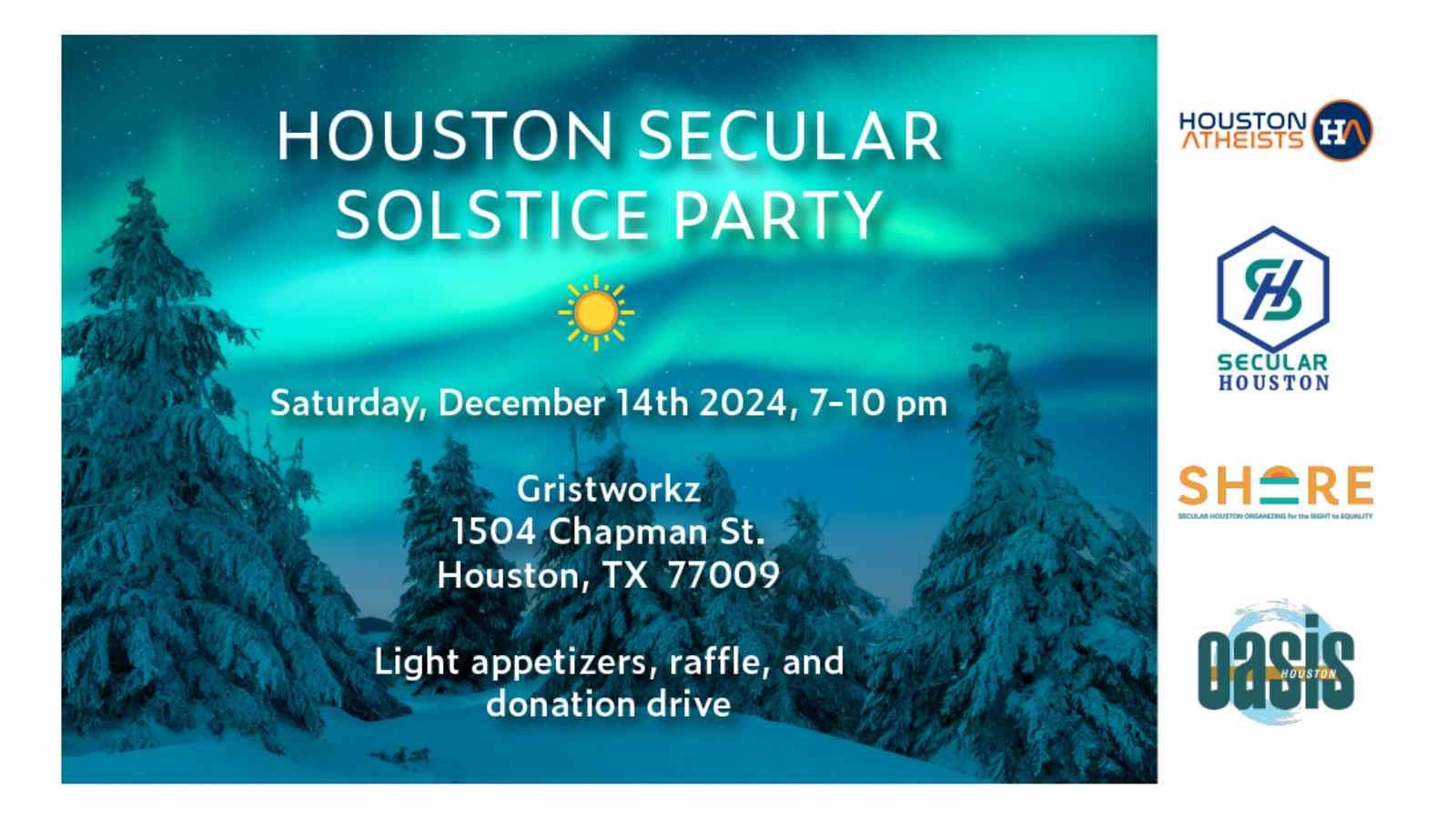 Secular Solstice Party! | Gritzworks December 14 2024