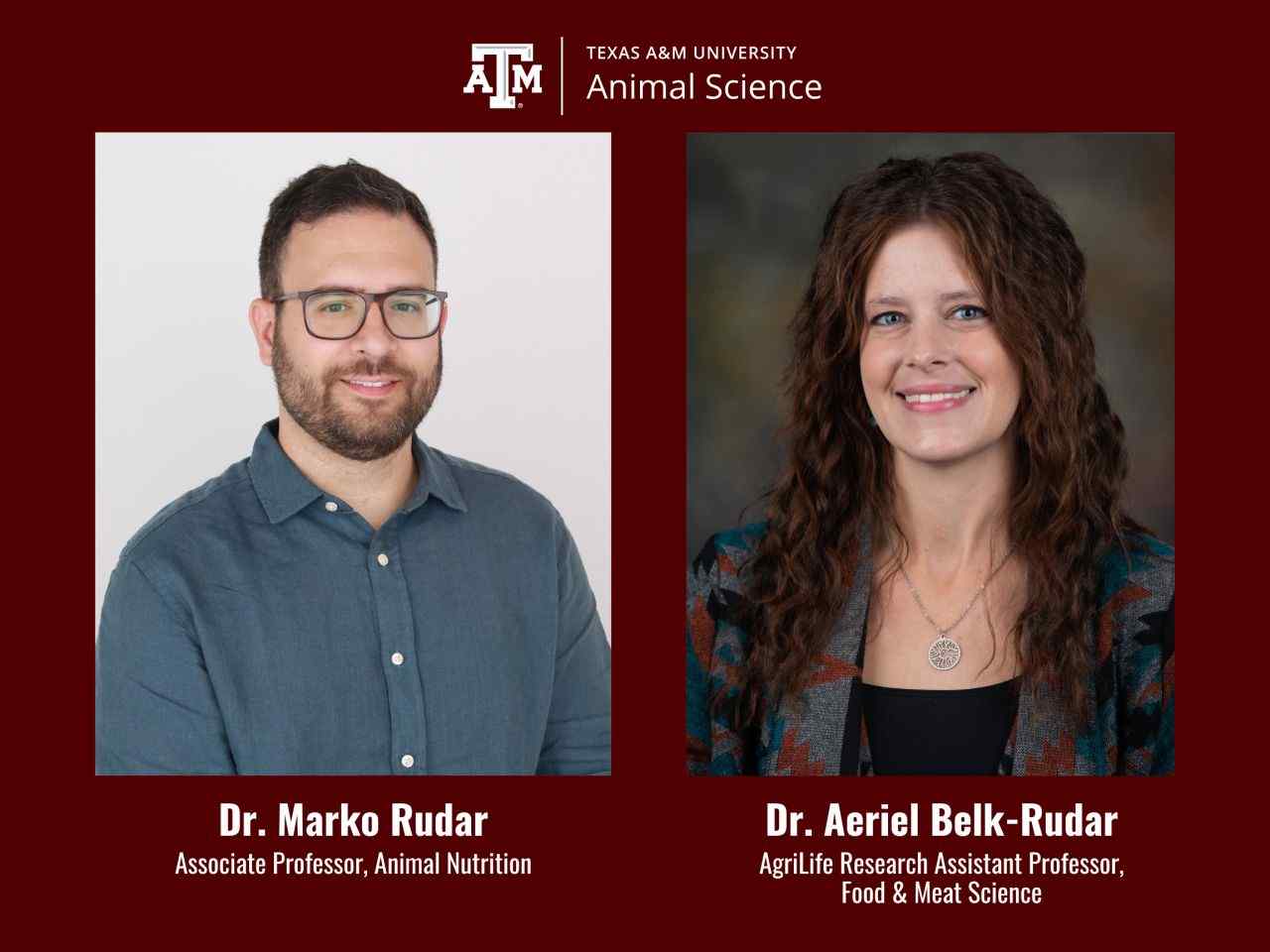 Texas A&M Animal Science welcomes two new faculty experts.