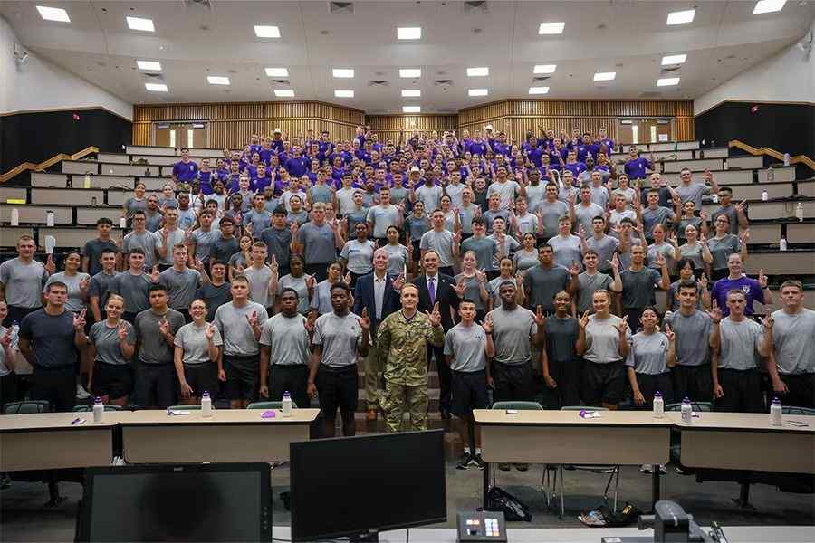 A record 220 cadets make up the Texan Corps of Cadets at Tarleton State University