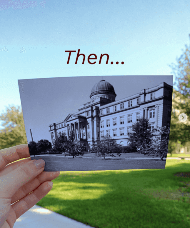 Then & Now of the Academic Building