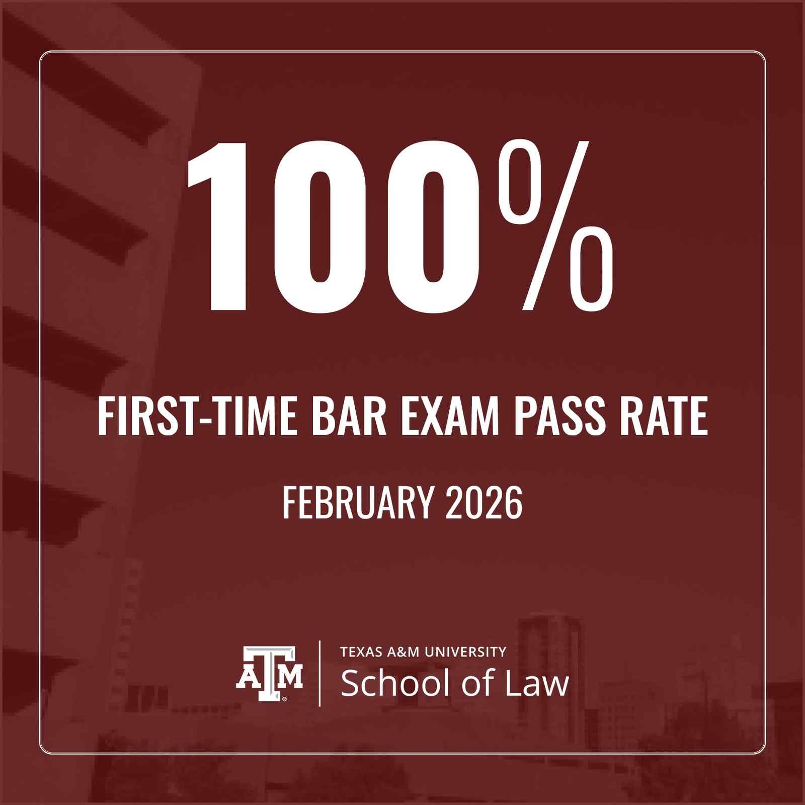 TAMU Law sweeps bar exam