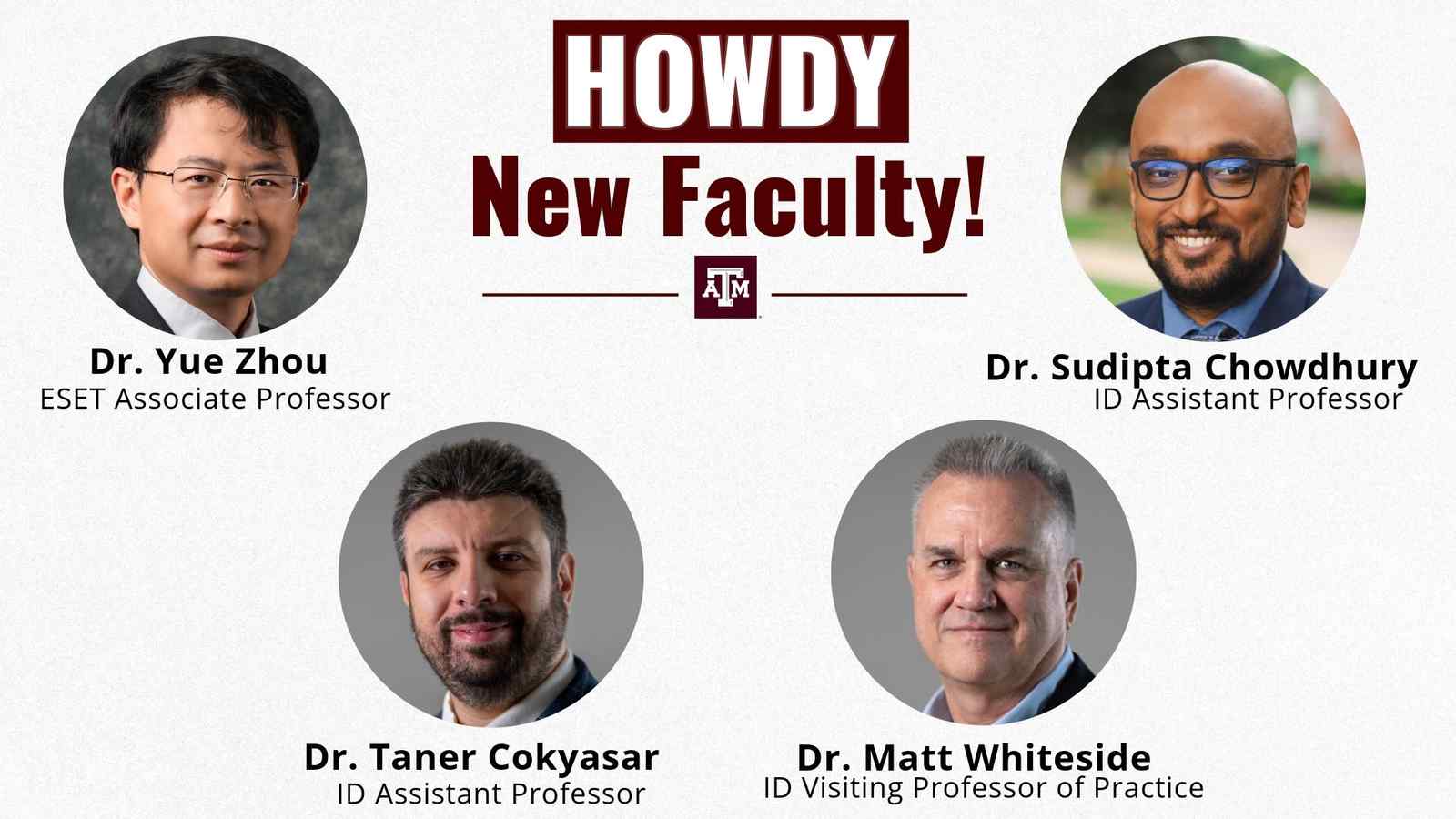 a big Aggie welcome to our new faculty members