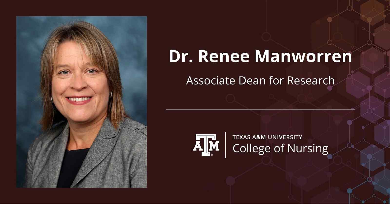 Associate Dean for Research Dr. Renee Manworren