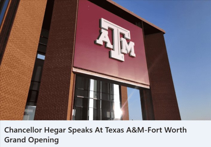 Glenn Hegar Speaks at A&M FW