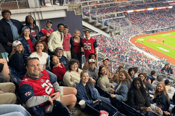 interns and scholars from all three of our programs headed out to the ballpark