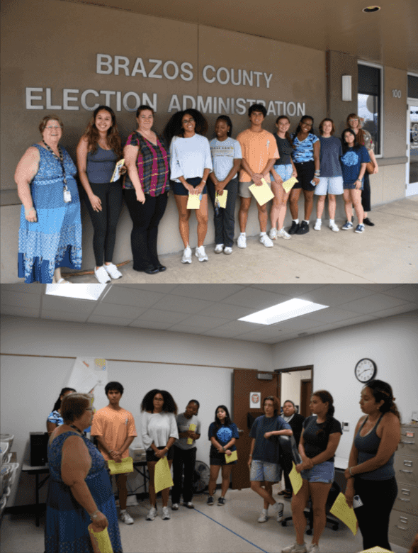 interns toured the Brazos County Election Administration