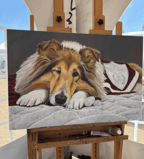 2 days of interactive live painting at Aggie Ring Day!