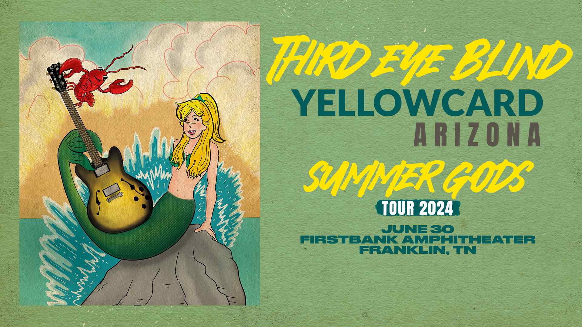 Third Eye Blind Summer Gods Tour 2024 with special guests Yellowcard & A R I Z O N A - 6:30 PM
