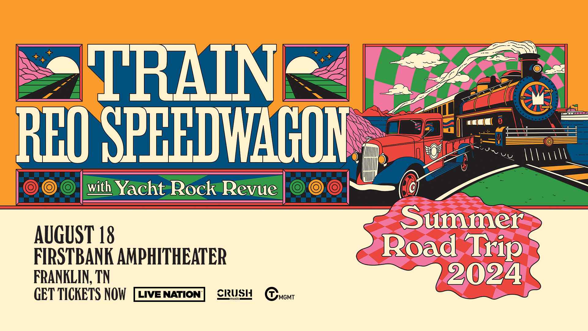 Train and REO Speedwagon Summer Road Trip 2024 with special guest Yacht Rock Revue - 6:25 PM