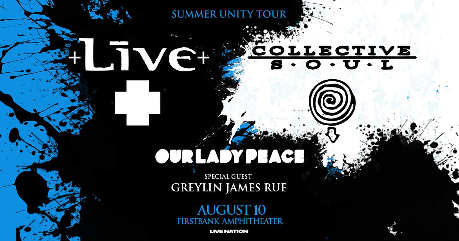 +LIVE+ & Collective Soul Summer Unity Tour with special guests Our Lady Peace and Greylin James Rue