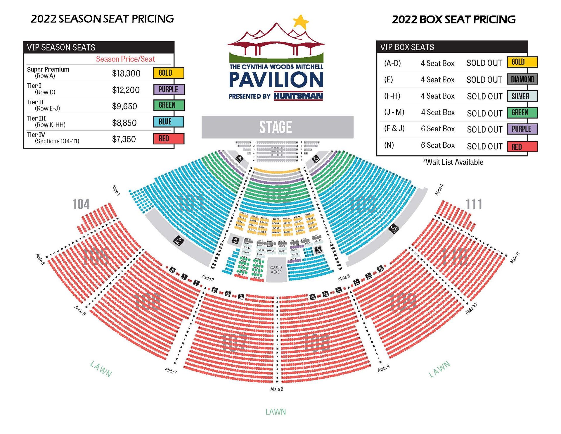 Season Ticket Seating Chart